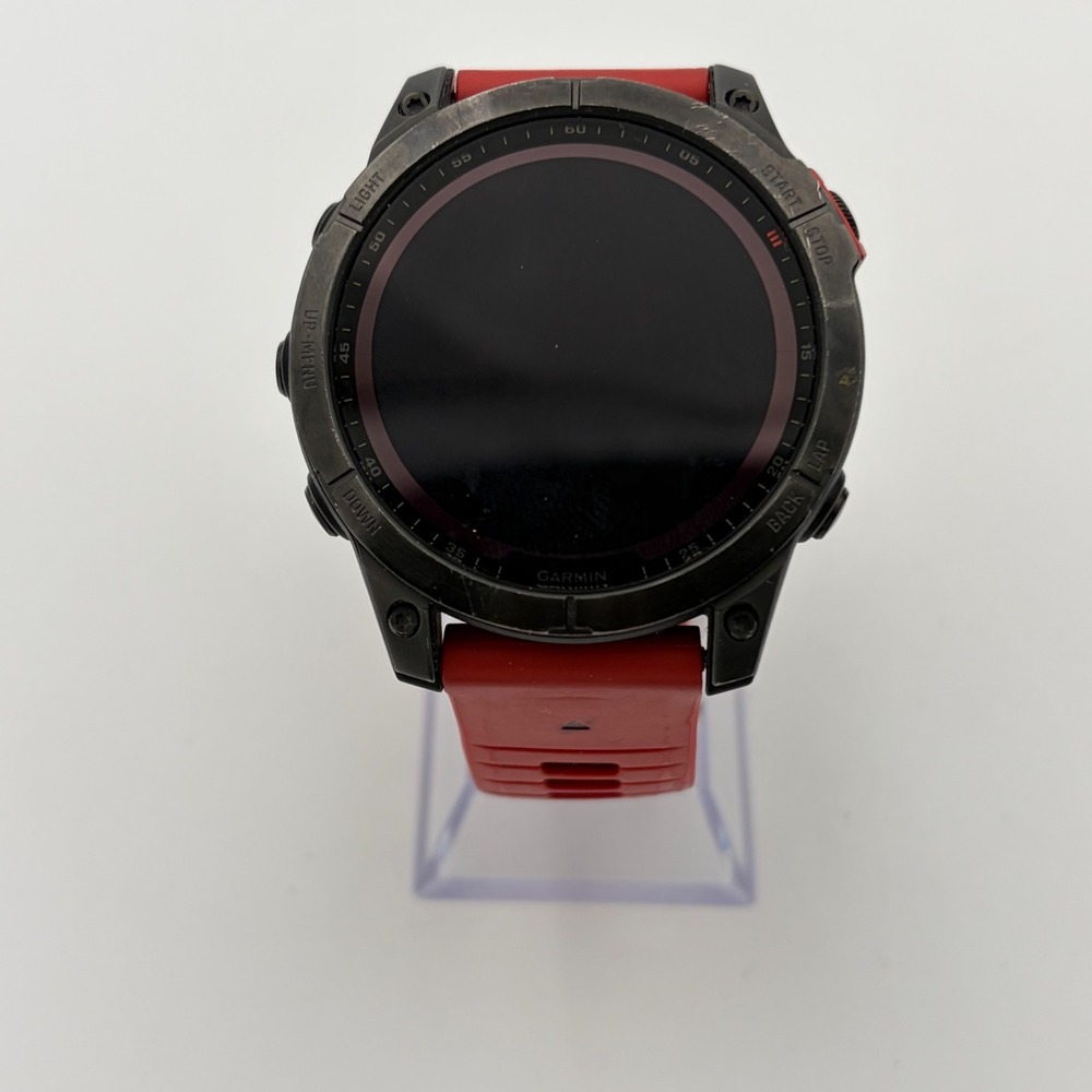 Garmin FENIX 7 Solar 51mm GPS Smartwatch - Black Red Band